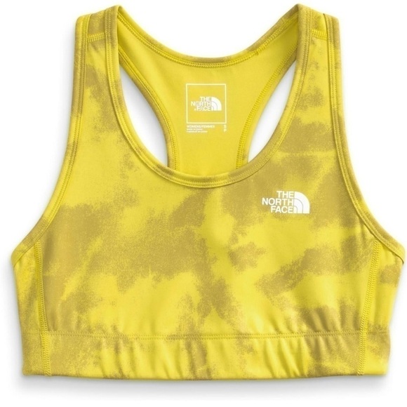 The North Face Other - The North Face Printed Motivation Sports Bra, Acid Yellow Retro Dye Print, Small